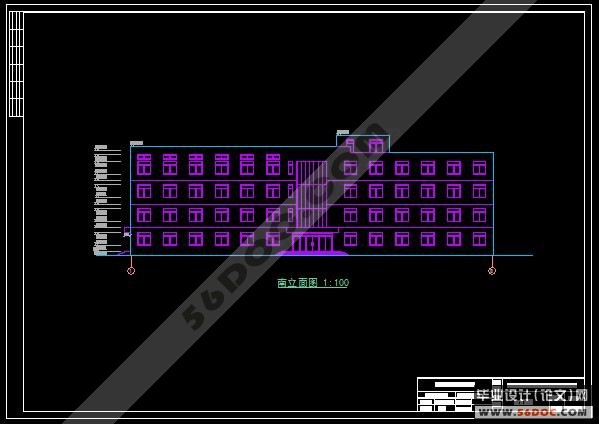 四层框架结构汽车综合性能监测站办公楼设计