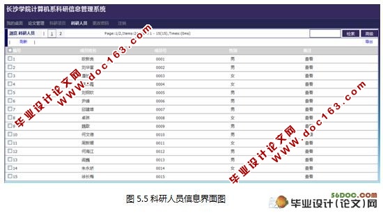 计算机系科研信息管理系统的设计与实现