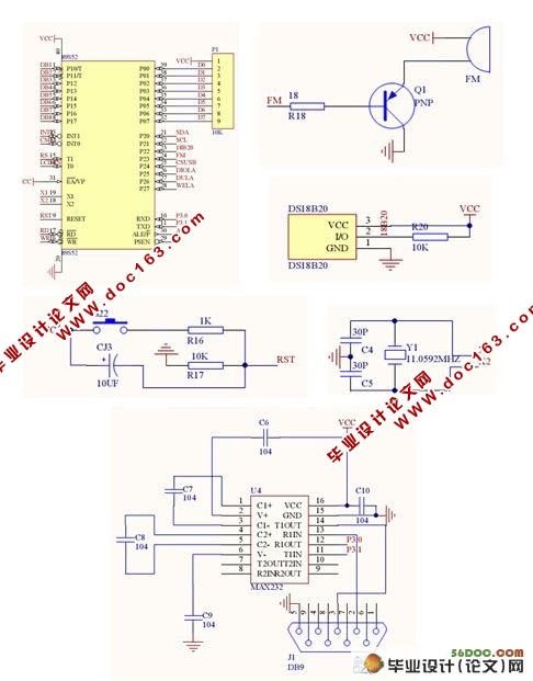 基于GSM网络的远程温度监测系统设计(电路图,程序)