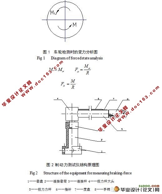 比亚迪F3制动器制动力测试装置的设计