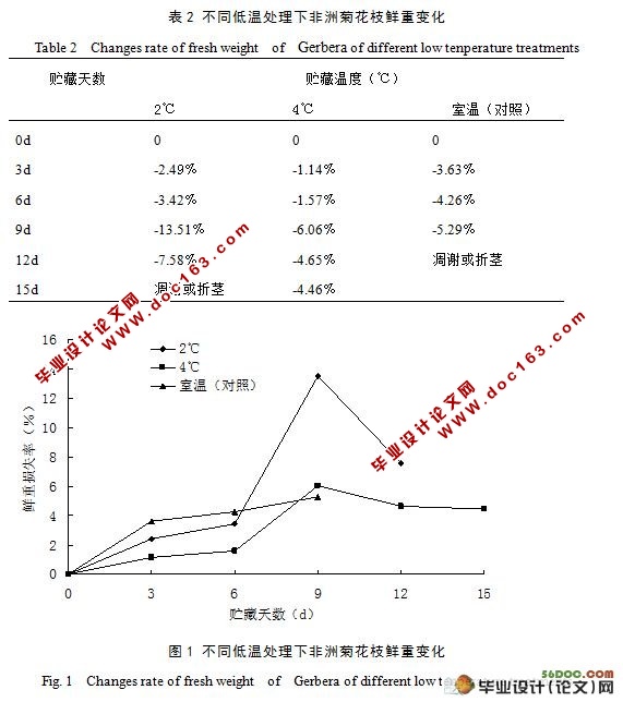 不同低温处理对非洲菊‘玲珑’生理生化指标的影响