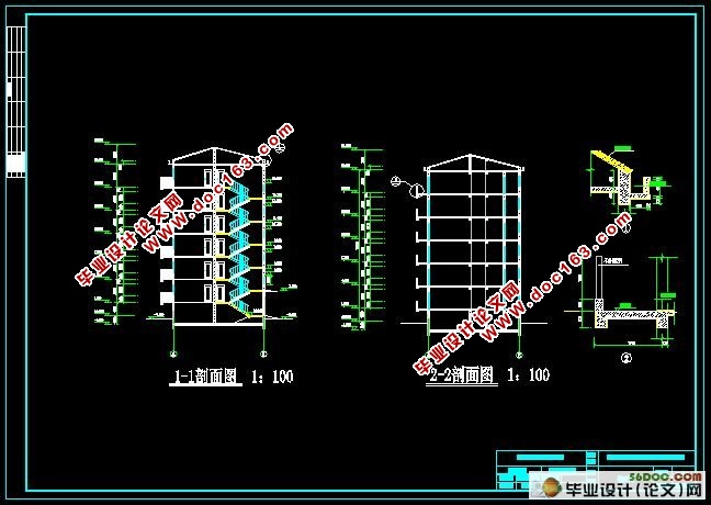 六层3500平米砖混住宅楼设计(建筑图,结构图和平面图)