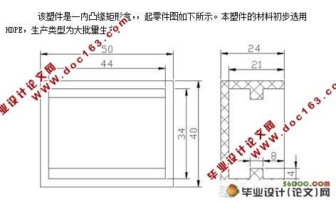 内凸缘矩形盒注塑模设计(附机械加工工艺卡)