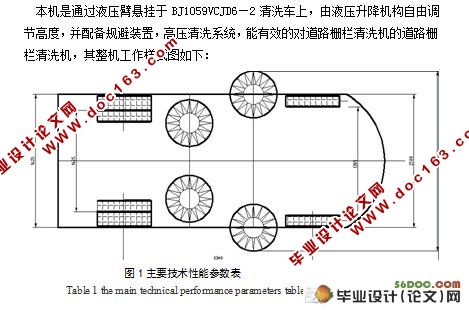 滚筒式城市道路栅栏清洗机设计