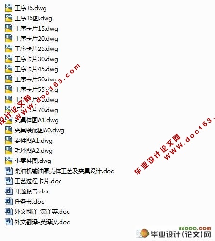 柴油机输油泵壳体工艺及夹具设计(附工艺过程卡)