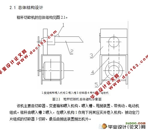 盘刀式茎秆切碎机结构设计(含cad零件图和装配图)