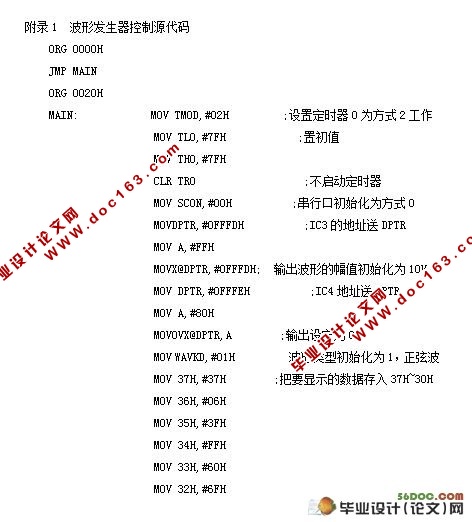 基于MCS—51单片机在波形发生器中的设计