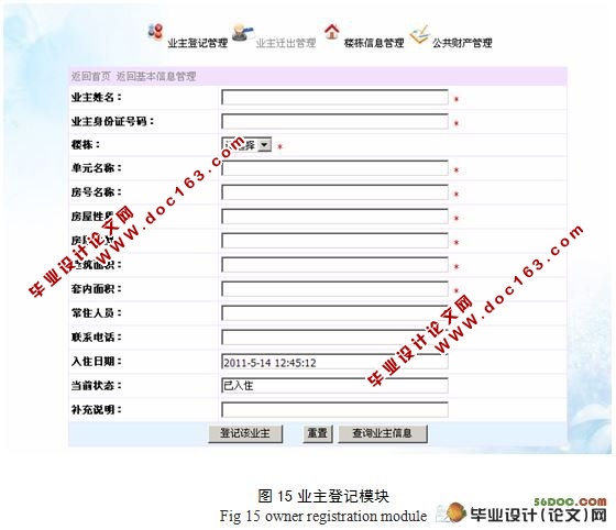 小区物业管理信息系统的设计与实现计