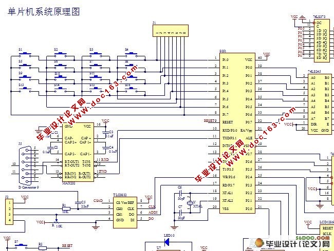 简易单片机教学实验板电路设计