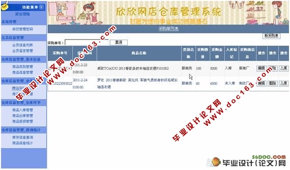 网店仓库管理系统的设计与实现(VS2005,SQL2000)