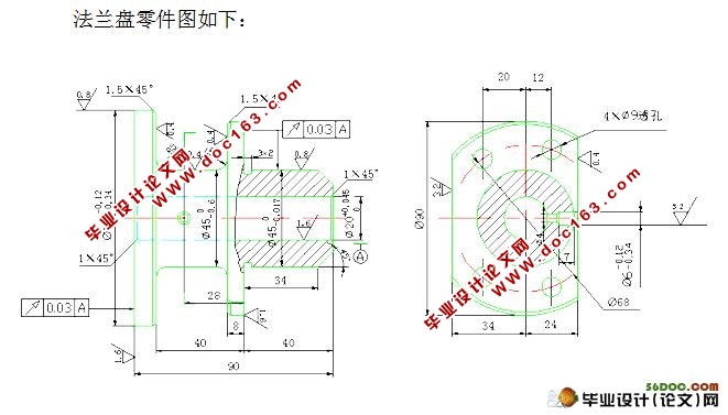 CA6140卧式车床上法兰盘设计