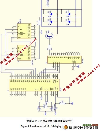 基于单片机的LED汉字点阵显示系统的设计(含原理图,程序)