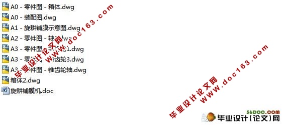 旋耕铺膜机的设计(含cad零件图,装配图)
