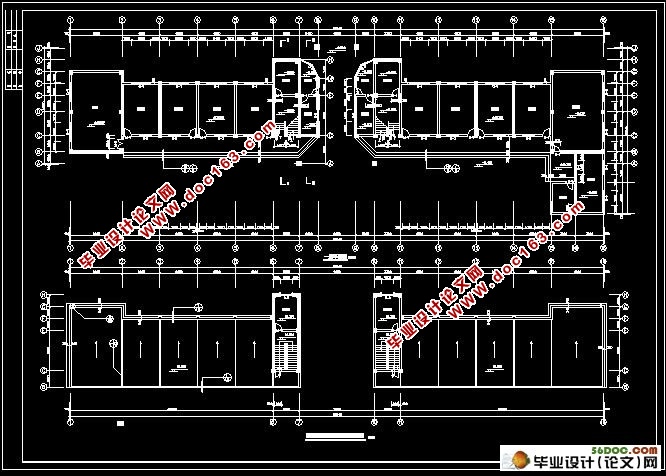 五层教学楼综合楼施工组织设计(CAD建筑结构图,工程量计算)