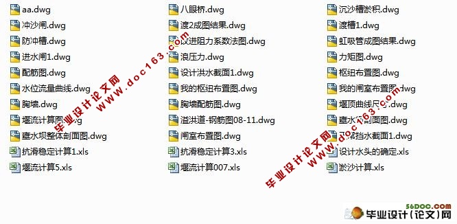 水闸的设计(cad图纸和计算)