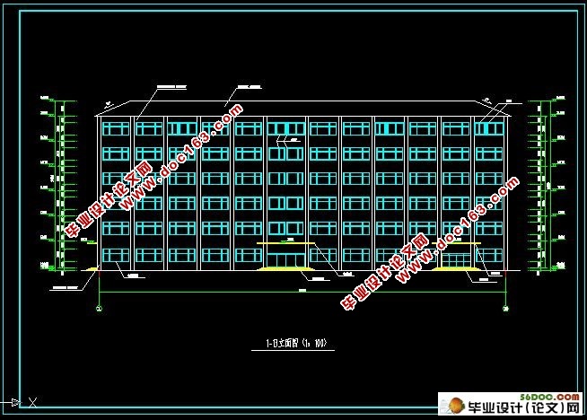 六层5500平米框架结构办公楼设计(建筑设计,结构设计,施工组织)