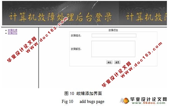 计算机故障查询系统的设计与实现(MyEclipse,Oracle)