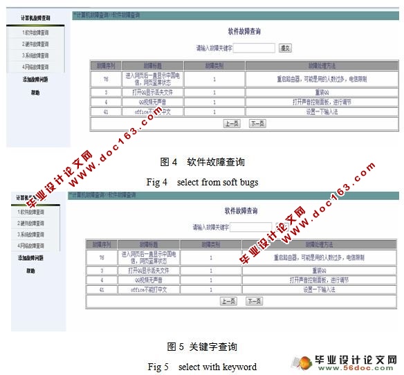 计算机故障查询系统的设计与实现(MyEclipse,Oracle)
