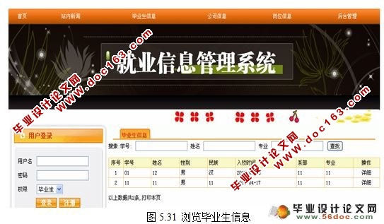 基于JSP的校园招聘(就业信息管理系统)设计(MyEclipse,SQL2005)