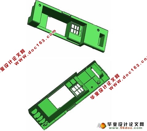 电脑显示器后壳模具设计(CAD,Proe三维建模)