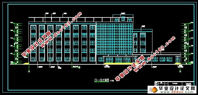 唐山市五层5100平米办公楼建筑结构设计(含CAD建筑图,结构图)