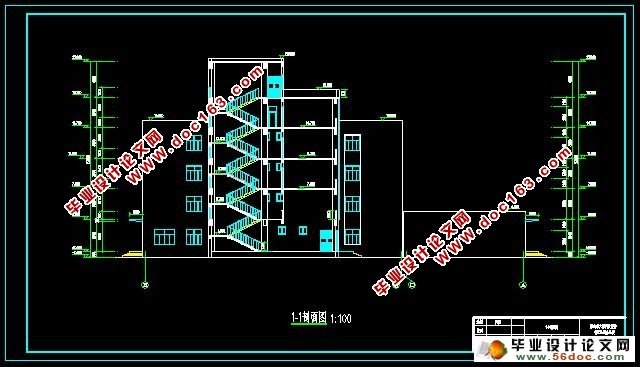 唐山市五层5100平米办公楼建筑结构设计(含CAD建筑图,结构图)
