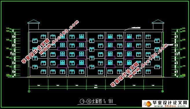 五层3600平米大连大学研究生公寓设计(建筑图,结构图,总平面图)