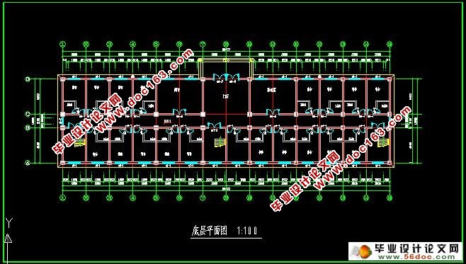 五层3600平米大连大学研究生公寓设计(建筑图,结构图,总平面图)