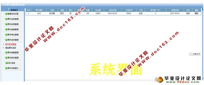 汽车零件(配件)销售管理系统的设计与实现(JSP,SQL)