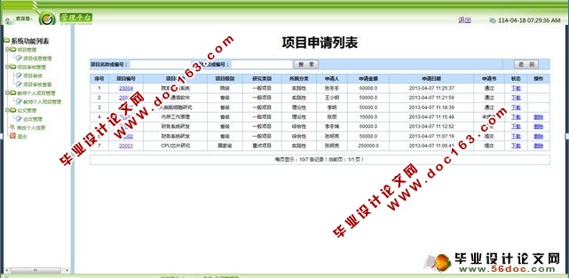科学研究机构管理系统(科研管理)的设计与实现(JSP,SQL)