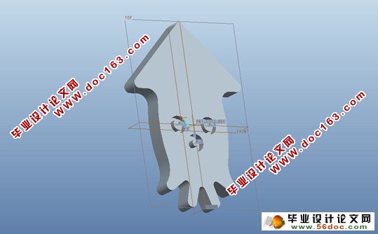 仿真水产素食品机械装备设计-小鱿鱼注塑模具(CAD,Proe三维造型)