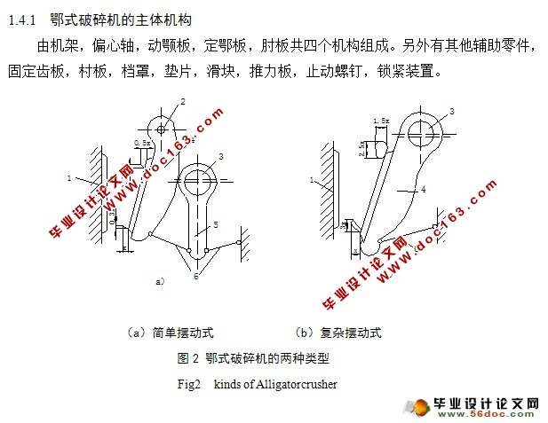 鄂式破碎机的设计(含CAD零件图,装配图)