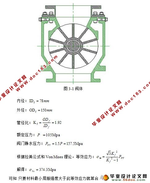 高压流体140MPa旋塞阀设计