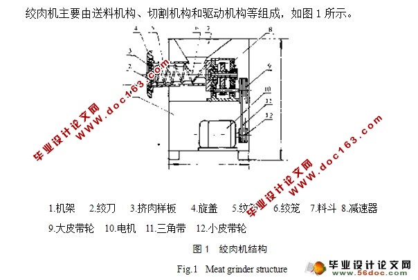 小型电动绞肉机的设计(含CAD零件图,装配图)