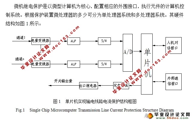 基于单片机的电力线路保护的设计(含电路原理图,程序)