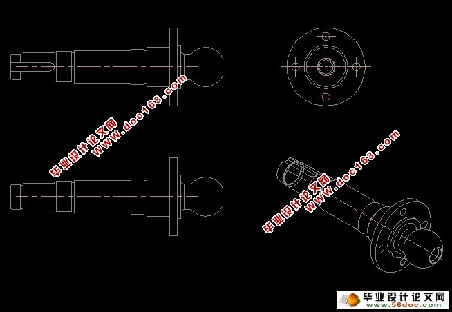 某传动轴(细长轴)的数控加工工艺分析(CAD,UG三维)