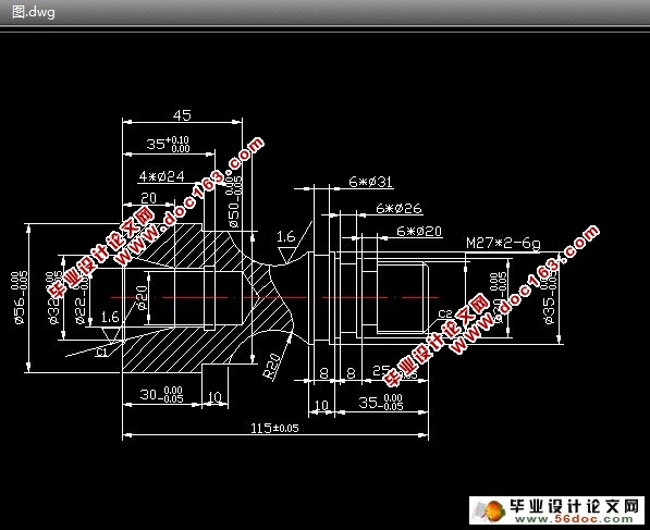 典型零件轴的数控车削工艺编制(CAD,UG三维)
