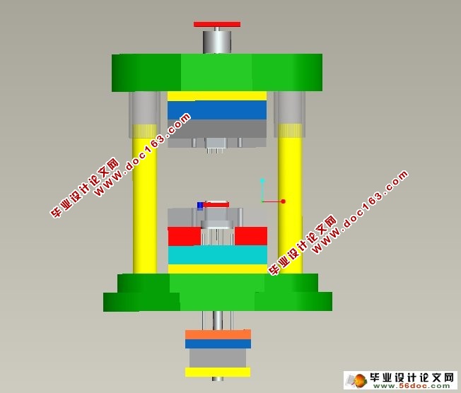冲孔落料正装复合模运动方仿真(Proe三维图,仿真视频)
