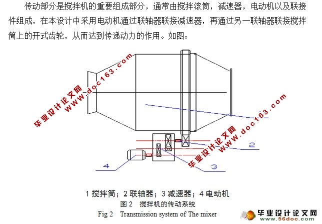 混凝土搅拌机传动及卸料系统设计