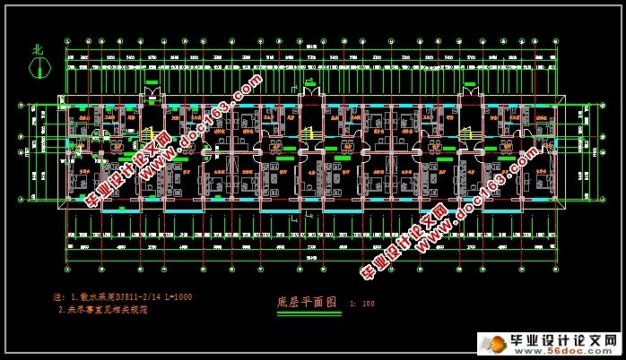 五层3400平米杭州中学教师公寓宿舍楼设计