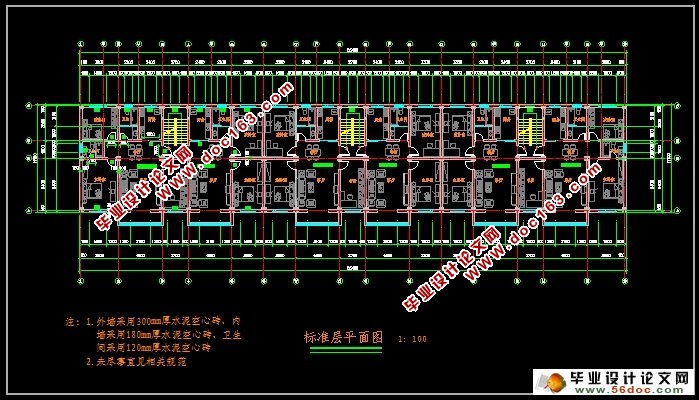 五层3400平米杭州中学教师公寓宿舍楼设计