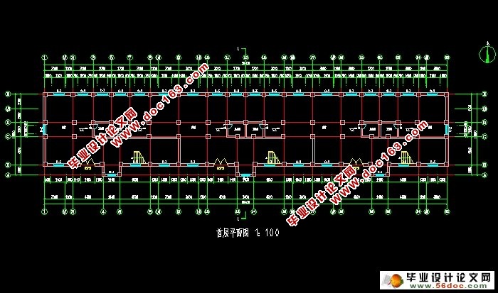 八层5700平米商住综合楼建筑结构设计(含总平面图)