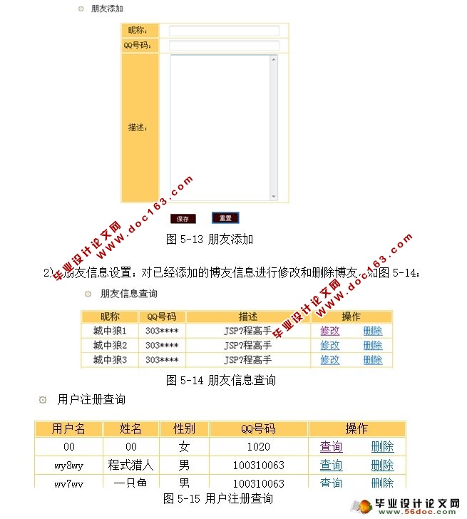 博客信息管理系统的设计与实现(JSP,SQLServer)