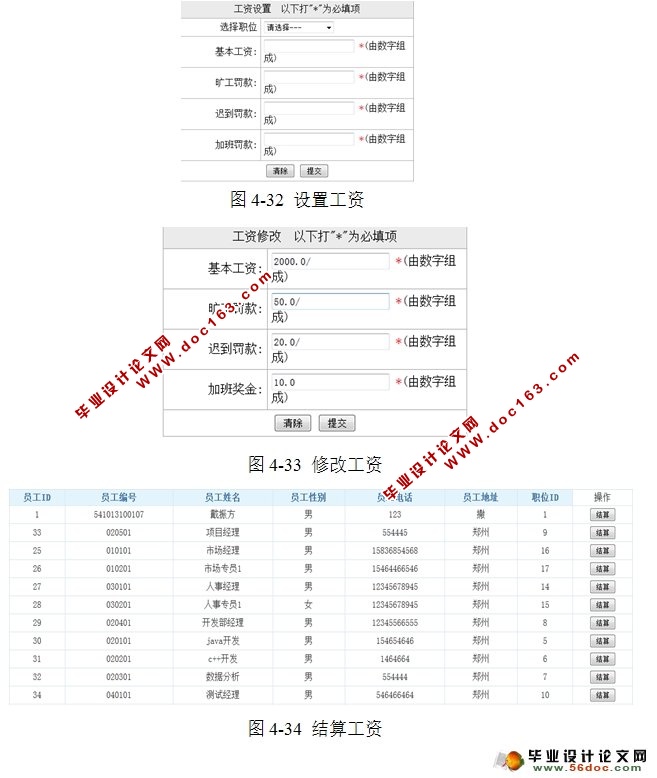 小型企业员工工资管理系统的设计与实现(SSH,MySQL)