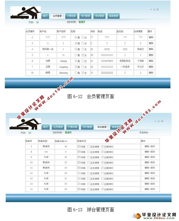 台球厅会员管理系统的设计(Netbeans,Myeclipse,MySQL,SQLServer)
