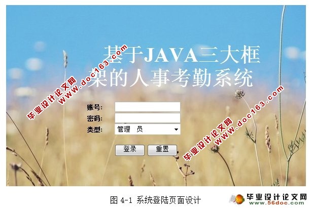 基于JAVA三大框架人事考勤系统的设计与实现(SSH,MySQL)