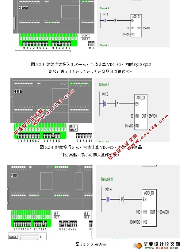 基于PLC的自动售货机的设计与仿真(含梯形图)