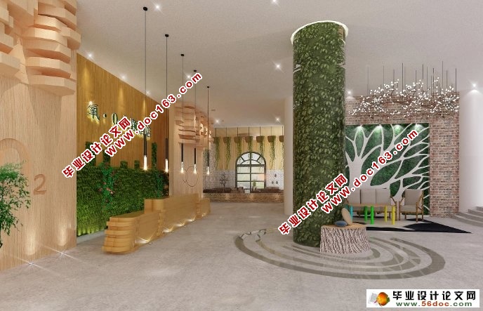 自然元素主题酒店室内空间设计(附效果图施工图,3D模型,动画)