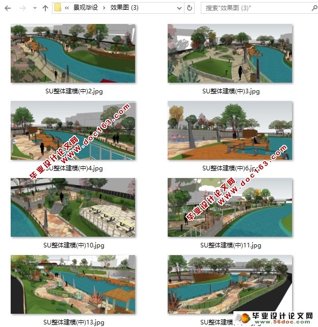 城市滨水景观规划设计(附效果图,动画,3D模型,CAD图,展板)