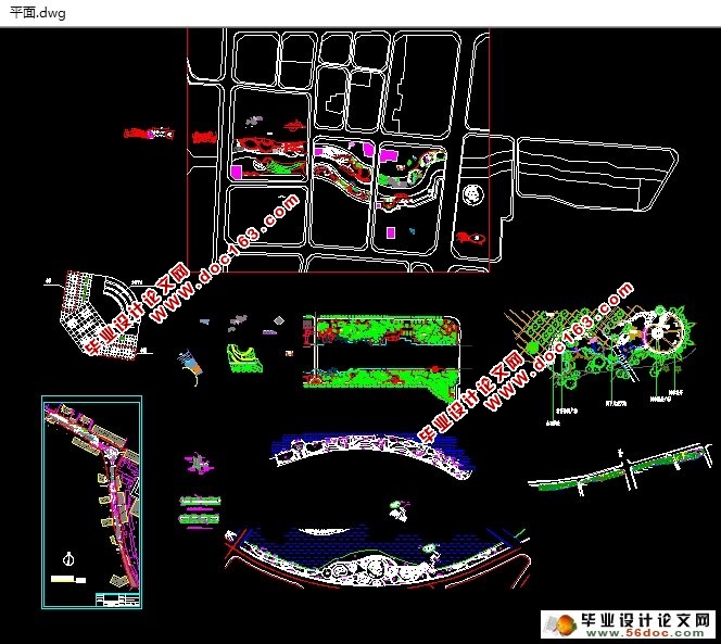 城市滨水景观规划设计(附效果图,动画,3D模型,CAD图,展板)